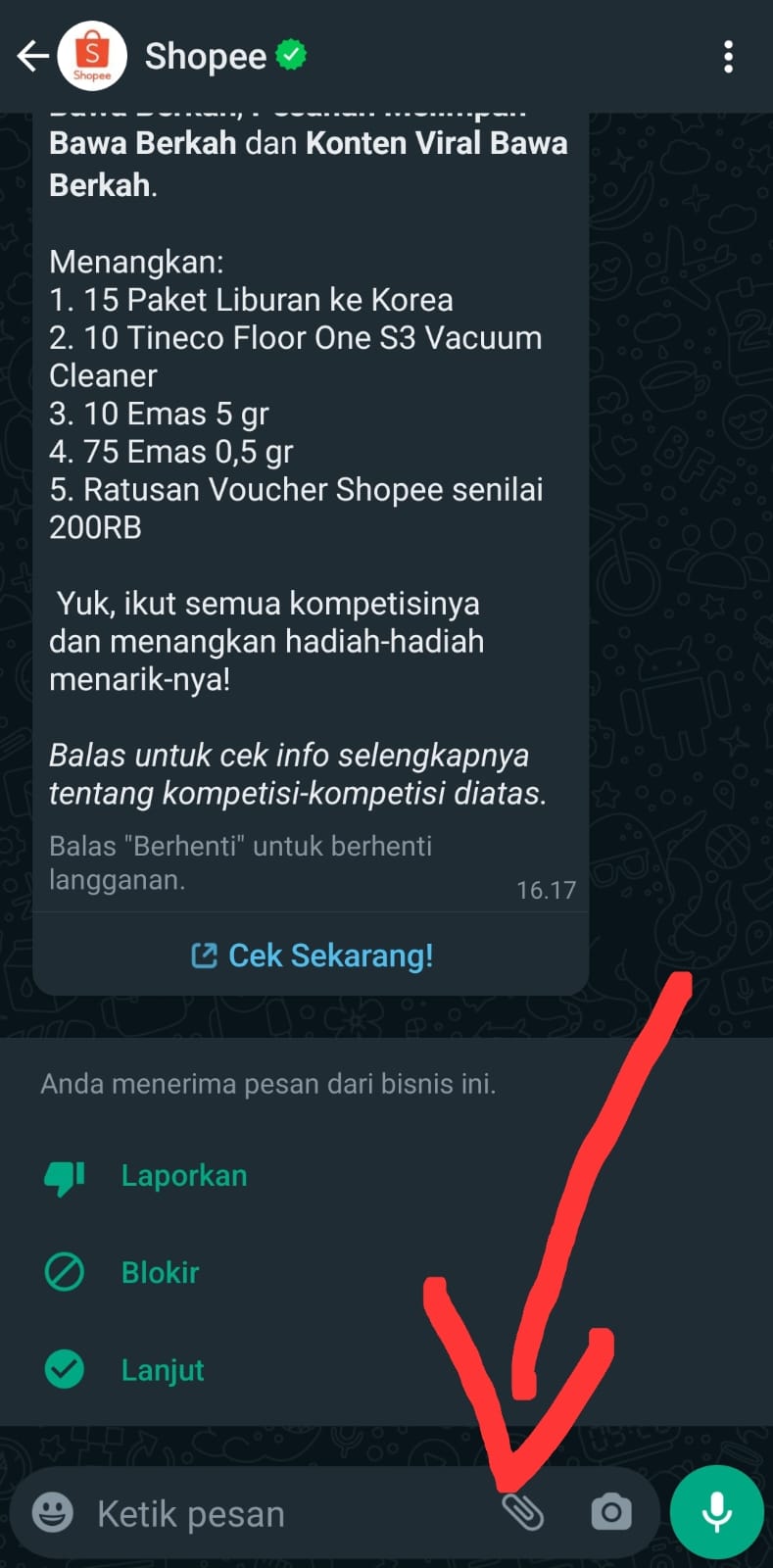 Langkah 1 Membuat Polling WA