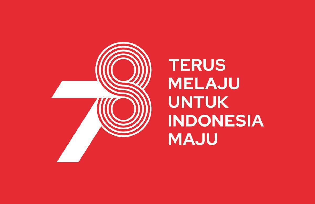 LOGO Resmi HUT ke-78 RI - BG Merah