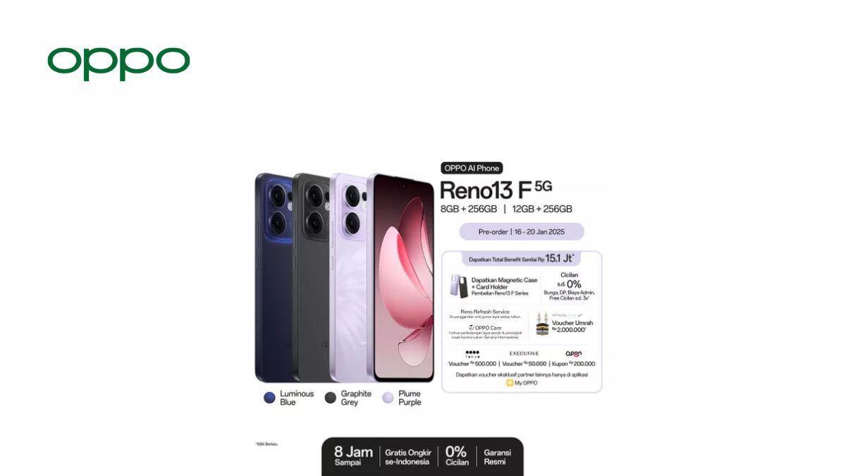 OPPO Reno13 Series 5G Resmi Meluncur di Indonesia, Berikut Harga dan Fitur Unggulannya